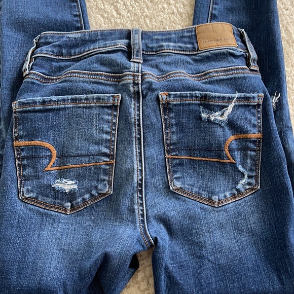 American Eagle super high rise jegging SZ 00 Short jeans - Picture 7 of 8
